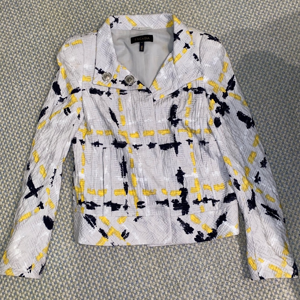 Euc Escada Patterned Jacket - image 1